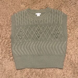 Green sweater vest